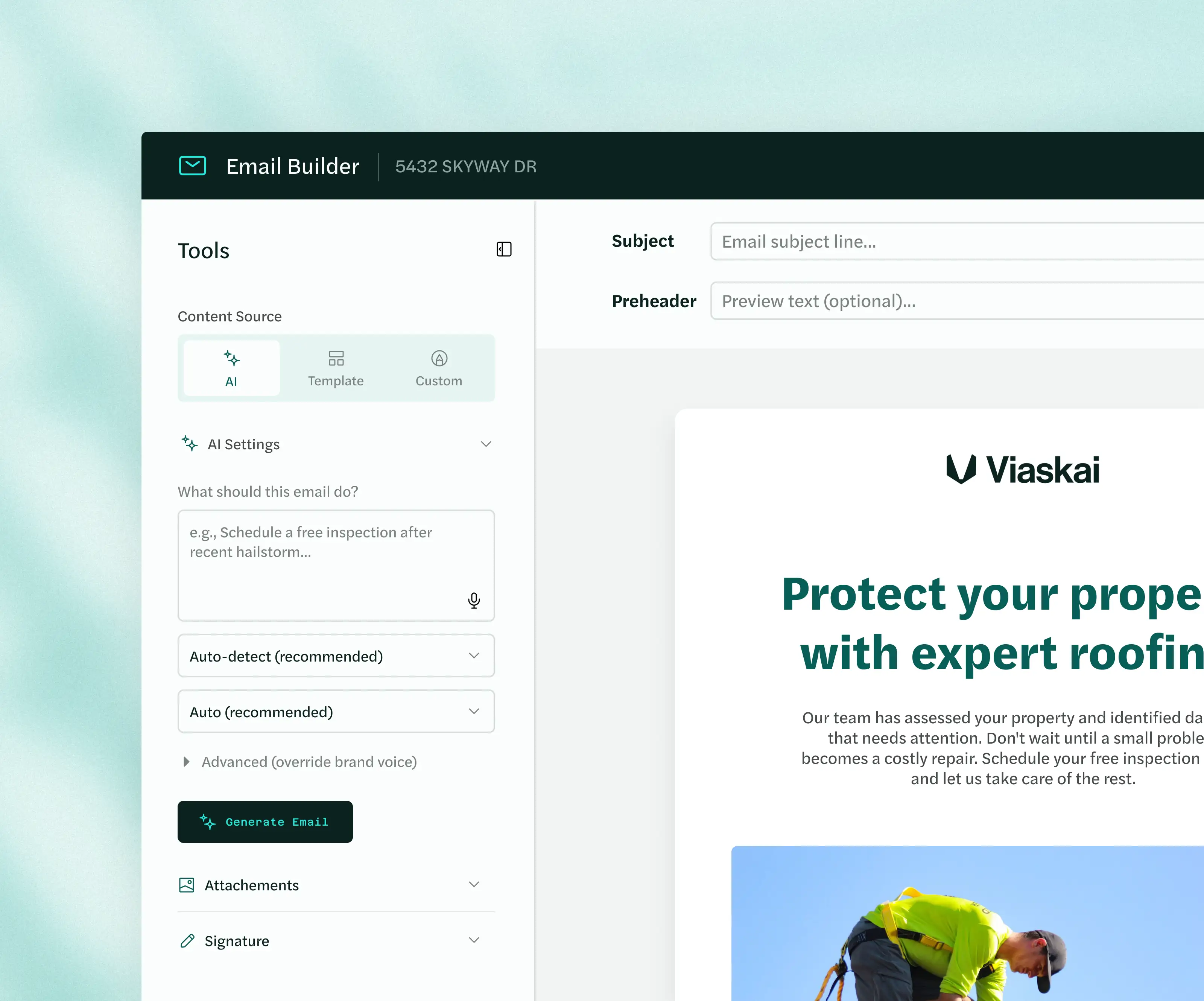 Viaskai aerial intelligence interface