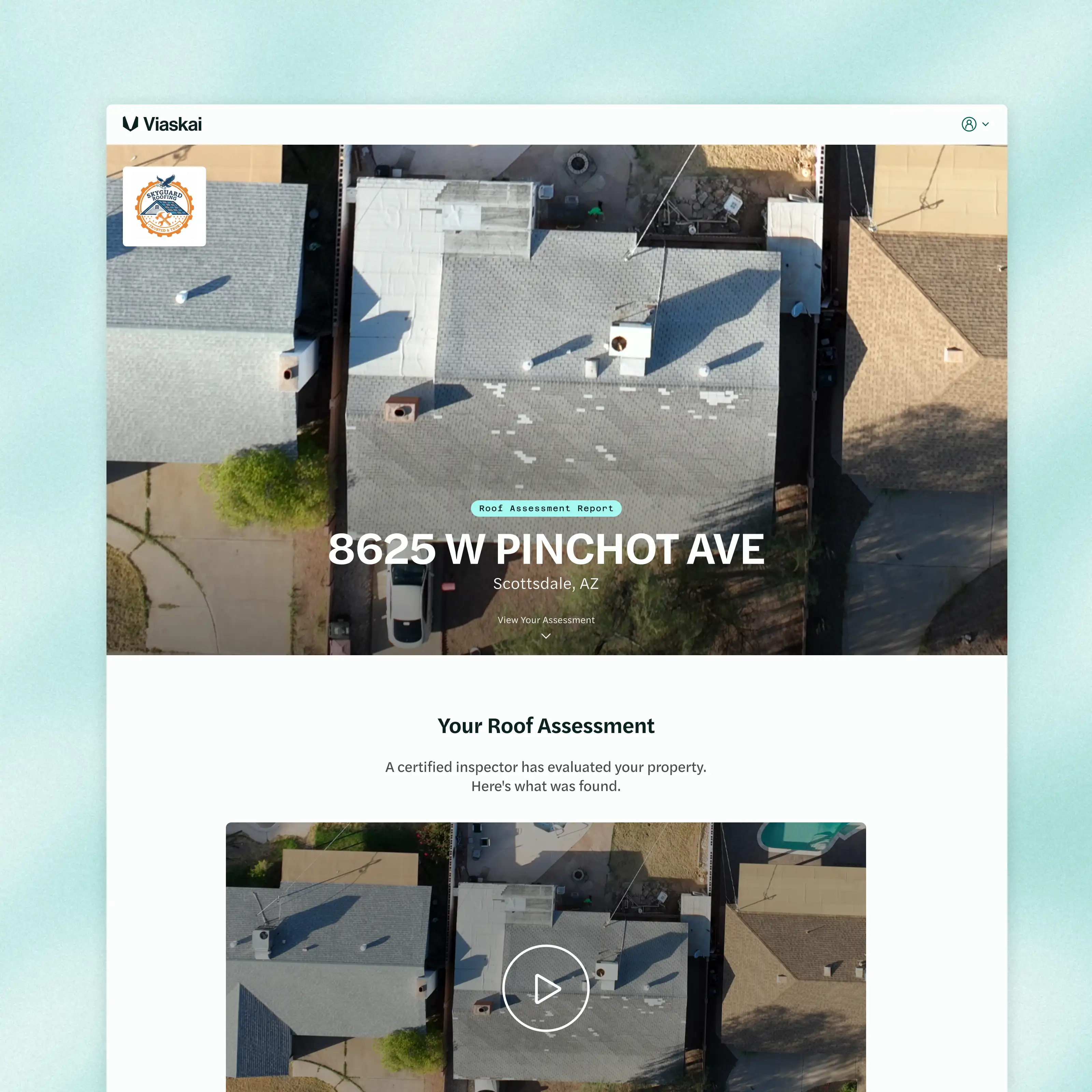 Viaskai homeowner personalized landing page